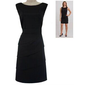 Dressbarn Black Tiered Sheath Dress Size 24W‎ 3X Timeless Classic Plus Size